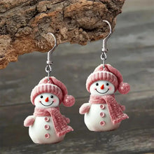 Load image into Gallery viewer, Cute Snowman Christmas Earrings-0