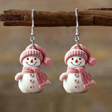 Load image into Gallery viewer, Cute Snowman Christmas Earrings-1