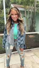 Load image into Gallery viewer, Bibi checkered denim &amp; corduroy shacket
