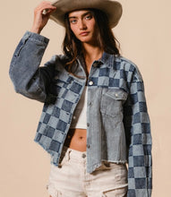Load image into Gallery viewer, Bibi checkered denim &amp; corduroy shacket
