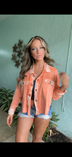 Load image into Gallery viewer, Acid wash cropped shacket
