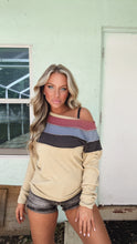 Load image into Gallery viewer, Bibi 3 Color Stripe Outseam Sweater
