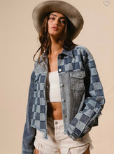 Load image into Gallery viewer, Bibi checkered denim &amp; corduroy shacket
