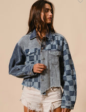 Load image into Gallery viewer, Bibi checkered denim &amp; corduroy shacket
