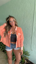 Load image into Gallery viewer, Acid wash cropped shacket
