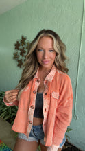 Load image into Gallery viewer, Acid wash cropped shacket
