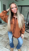 Load image into Gallery viewer, Camel waffle knit oversized shacket
