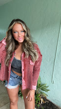 Load image into Gallery viewer, Acid wash cropped shacket
