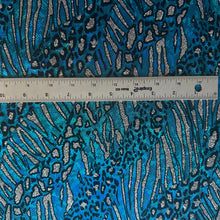 Load image into Gallery viewer, Cheetah Metallic Flocking Hologram Glitter Fabric in Nylon Spandex | Spandex Palace-2
