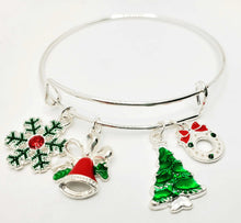 Load image into Gallery viewer, Christmas Charm Bracelet Silver-0
