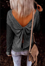 Load image into Gallery viewer, Dark Grey Open Back Sweater
