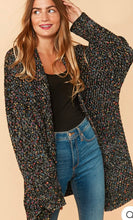 Load image into Gallery viewer, Black Confetti cardigan
