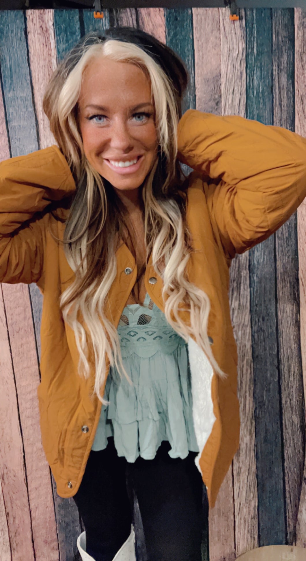 Sherpa lined rust jacket