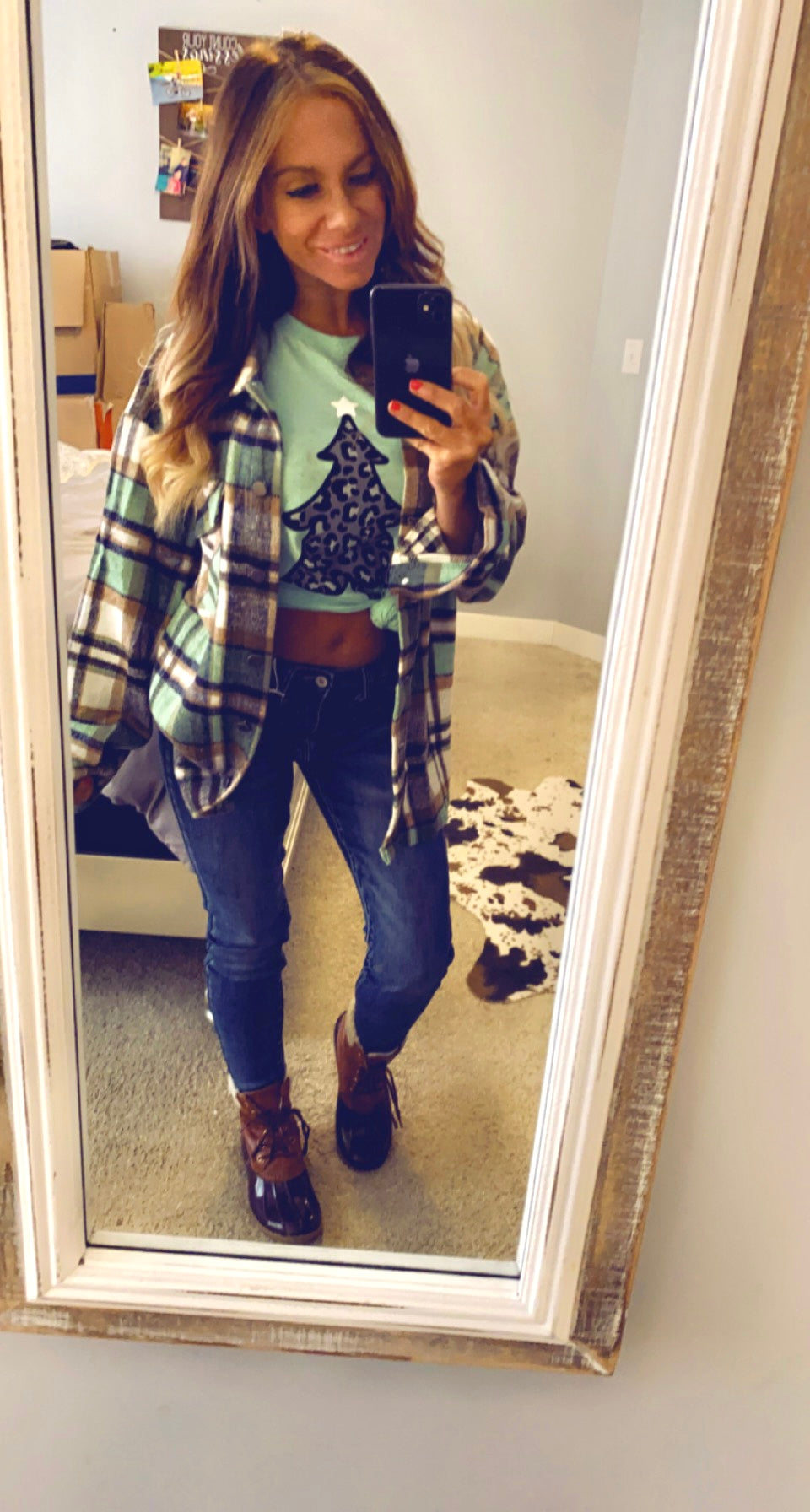 Green Flannel Shacket