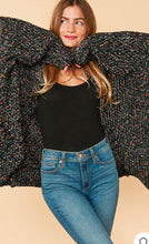 Load image into Gallery viewer, Black Confetti cardigan
